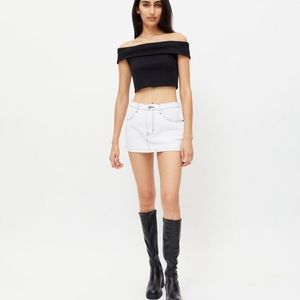 Black off the shoulder top